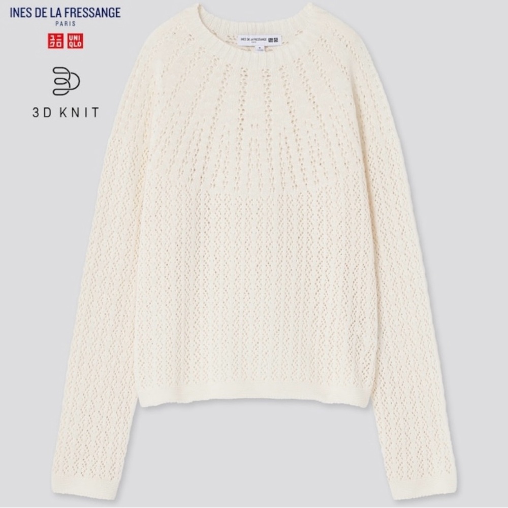 Ines De la Fressange Paris x Uniqlo Pointelle 3D Sweater